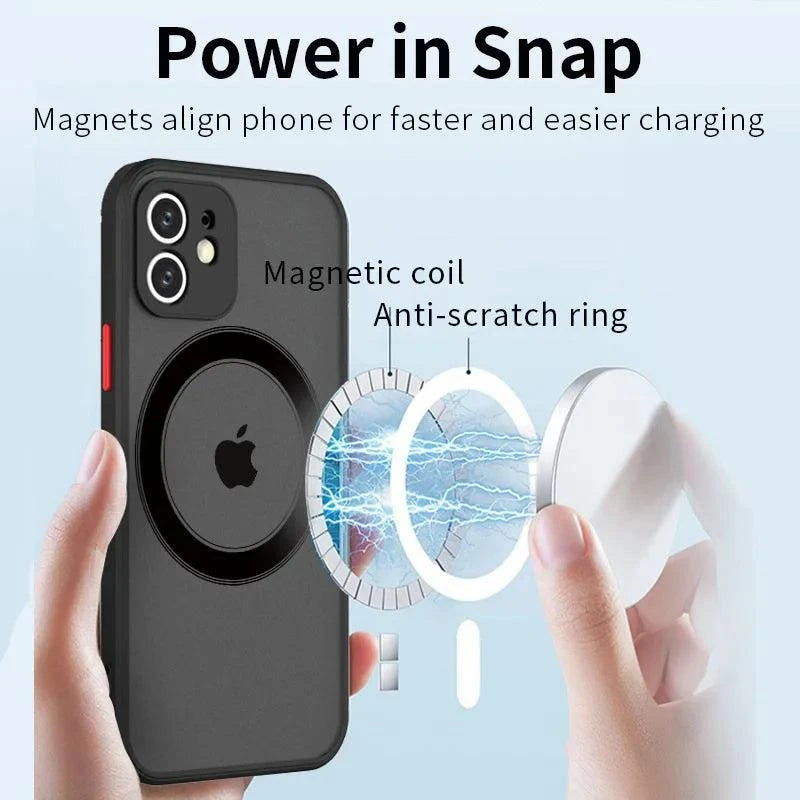 Magnetic phone cover For iPhone 15 14 13 12 Pro Max Soft Touch Wireles