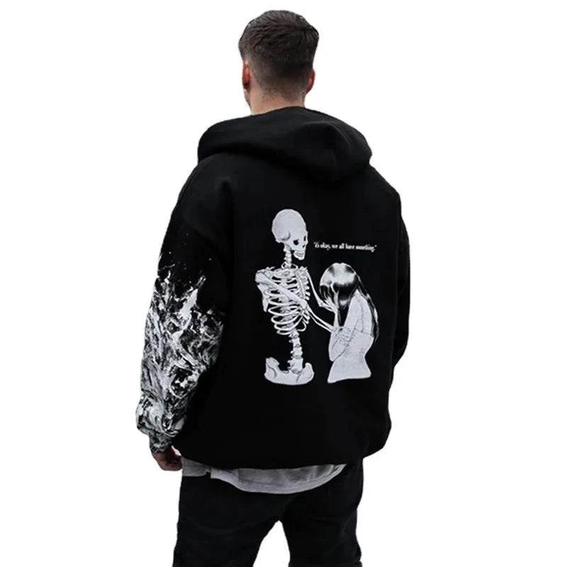 BOBOYU design plus size men fashion streetwear zip up hoodies & sweats